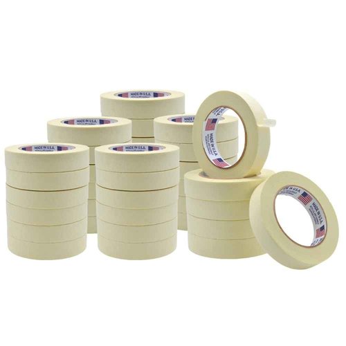 WOD MT5 Masking Tape 1 inch for General Purpose/Painting - Case of 36 Rolls - 60 Yards per roll