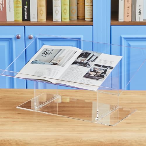 Clear Acrylic Tabletop Podium 23.5"w x 10"h x 14"d Teacher Podium for Classroom Assembled Removable Lectern Pulpit for Office Church