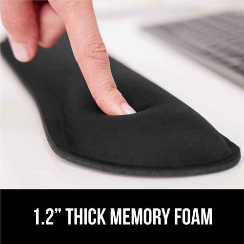 Gorilla Grip Chair Desk Mat and Wrist Rest, Chair Mat Size 36x48, Plastic Computer Mat for Carpet, Wrist Rest Includes Mousepad Rest in Black, Stain Resistant, 2 Item Bundle