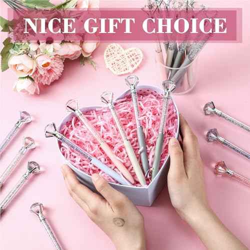160 Pcs Diamond Ballpoint Pens Big Crystal Colorful Retractable Gem Rhinestones Bling Jewel Pens for Women Wedding Bridal Shower Office Gifts (Morandi Color)