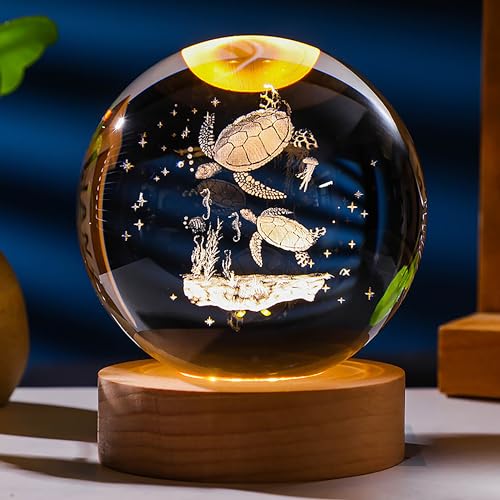 Precious Memorial 3D Sea Turtle Crystal Ball Gift for Lovers & Decor - Variation: Sea Turtle