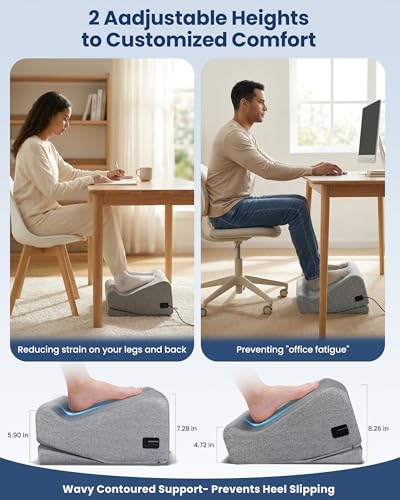 COMFIER 2026 Graphene Heating Under-Desk Foot Rest Gray