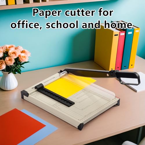 WORKLION 12-Inch Guillotine Paper Cutter Safety Trimmer for A4 & Large Sheets