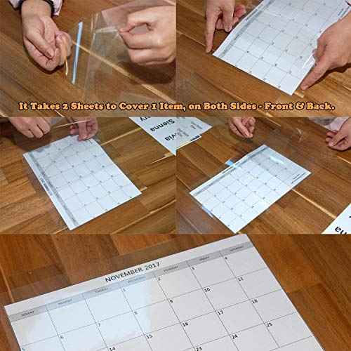 Pack of 24 Self-Adhesive Laminating Sheets 9x12 ? Letter Size, 4 mil, Clear Laminate Sheets, Self-Sealing, No Machine Needed, for Protecting Documents, Photos & Vinyl Stickers
