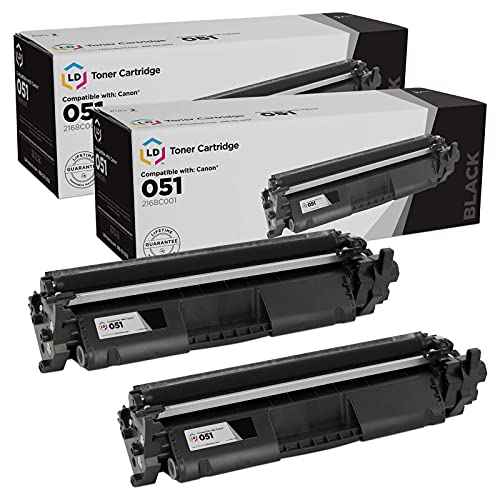 LD Products Compatible Toner Cartridge Replacement for (2-Pack, Black) Canon 051 2168C001 Works with The Following Canon Printer Models imageCLASS LBP162dw, MF264dw, MF267dw, MF269dw