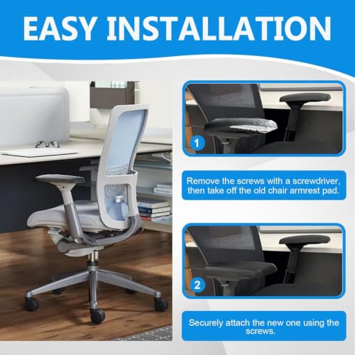 Armrest Pad Caps Replacement for Haworth Zody Office Chair — 1 Pair