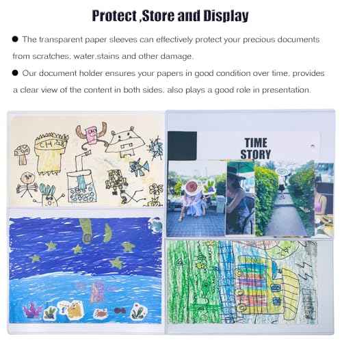 7 PCS 8.5" x 11" Rigid Print Protectors,Clear Plastic Page Protectors,Clear Rigid Top loaders,Plastic Paper Sheet Protectors for Photos,Documents,Contracts,Birth Certificate Protector (7)