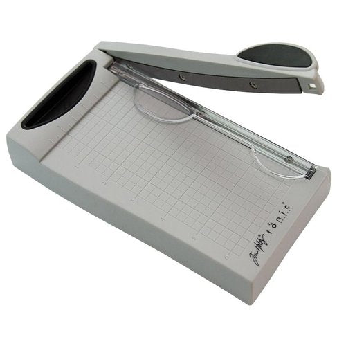 Tim Holtz Mini Paper Cutter - Small Portable Guillotine Paper Trimmer for Crafts, Photo Paper, and Card Making - 6.25 Inch Cutting Length with Ruler and Grid Lines