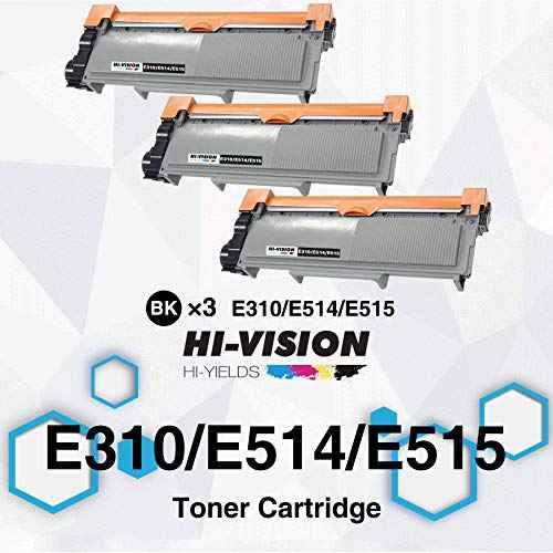 HI-Vision¢ç 3 Pack Compatible 593-BBKD, PVTHG Toner Cartridge Replacement for E310dw/ E514dw/ E515dw/ E515dn (High Yield Black)