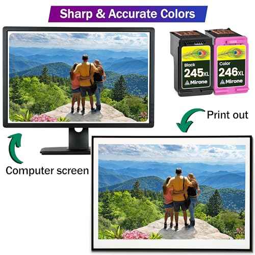 Mirone Compatible Ink Cartridges Replacement for Canon Ink Cartridges 245 and 246 245xl 246xl for Canon Pixma MG2522 mx490 Printer 245 246 XL 243 and PG 244 ts3322 (2pk)
