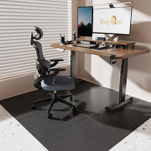 Keydol Thickened 2.0mm Office Chair Mat 60x75 for Hardwood - Anti-Slip, Easy-Clean Floor Protector