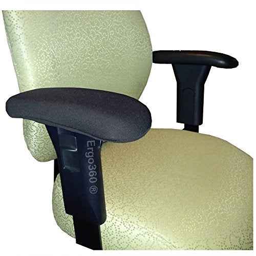 Soft Neoprene Chair Arm Pad Covers Stretch Over Armrests 9" to 10.5". Restore, Protect and Cushion. Complete Set of 2. Made in The USA.