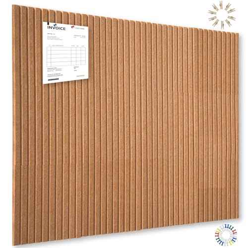 Large Cork Board Alternative-12 Pcs Self-Adhesive Felt Bulletin Board Tiles, Felt Pin Board Cork Board Tiles for Home Office Wall Decor, Tack Board 47"x35" (Longan Yellow