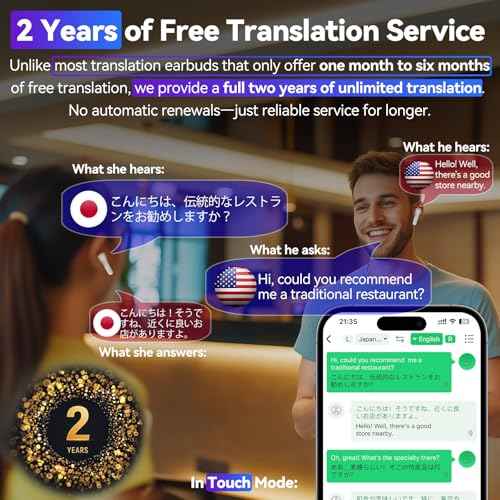B11 Instant Translator Earbuds - 138 Language Voice Translation Device Two Way, Translating Earbuds Real Time, Aud?fonos Traductor de Voz Instant?neos de Idiomas Espa?ol Ingles (White)