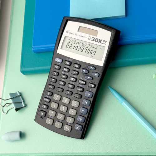 Texas Instruments TI-30XIIS Scientific Calculator Black - Two-Line Display, Math & Science