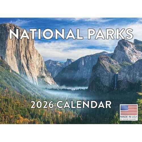 National Parks Calendar 2026 Monthly Park Gifts Wall Calendar Nature 12 Month | American Made In The USA
