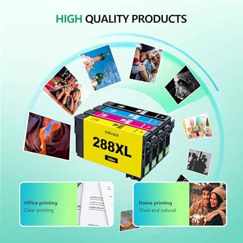 288XL Ink Cartridges 5 Pack Remanufactured for Epson 288 XL T288 T288XL Ink Cartridges Combo Pack to use for Expression Home XP-440 XP-330 XP-340 XP-430 XP-434 (2 Black,1 Cyan,1 Magenta,1 Yellow)