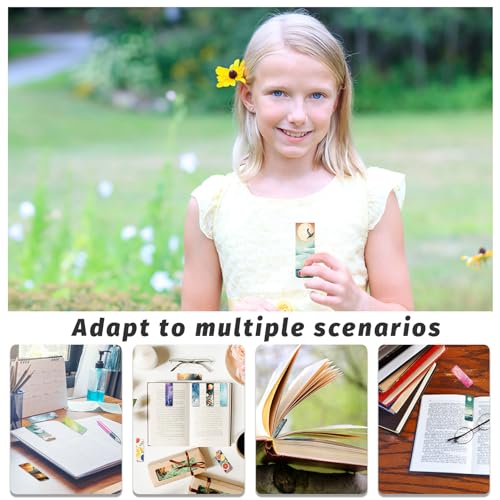48 Pieces Magnetic Bookmarks Set with Storage Box - Unique Style, Cute & Durable Book Markers for Reading, Gift for Women & Men, Christmas & Teacher Gifts