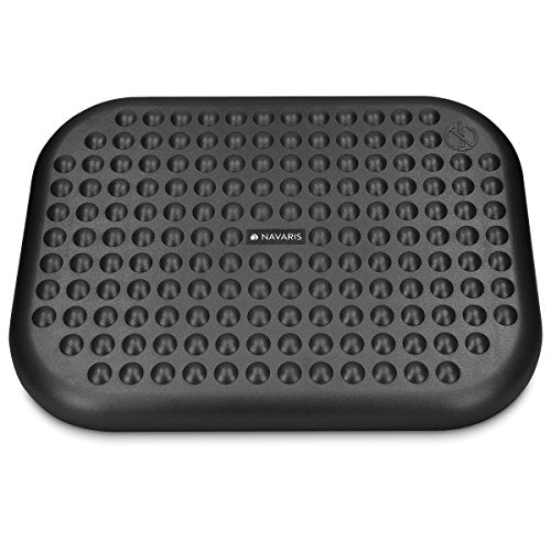 Navaris Under Desk Foot Rest - Ergonomic Footrest for at Work, Home Office, Computer - Adjustable Angle 0-15¡Æ Support Step Stool Riser for Feet