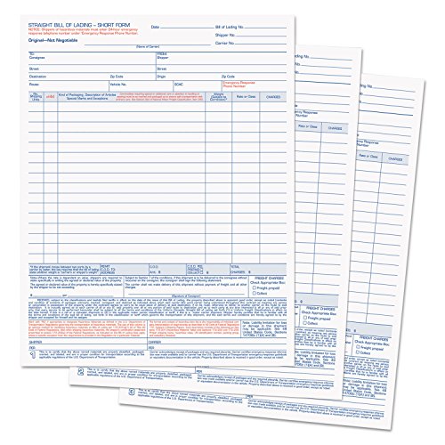 TOPS Bill of Lading Expanded Form – 8.5 x 11, 50 Sets, 3-Part, Snap-Off