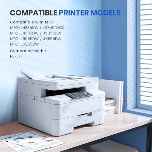 LC406 Ink Cartridges for Brother Printer Compatible for Brother LC406XL LC 406 XL Work for Brother MFC-J4335DW MFC-J5855DW MFC-J4535DW MFC-J6555DW MFC-J6955DW Printer (4 Pack BK/C/M/Y)