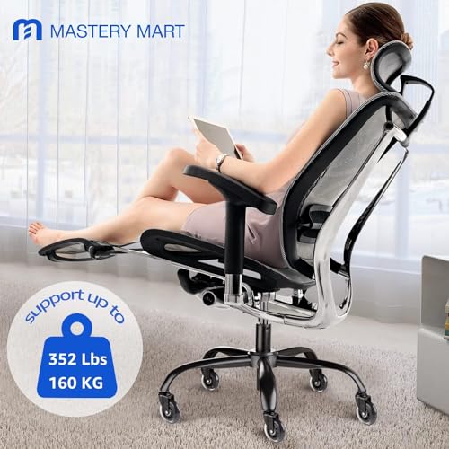 MASTERY MART Office Chair Base Replacement Bundle ? Heavy Duty 352 lbs, Smooth Rolling on All Floors, Swivel Base with Caster Wheels & Gas Lift Cylinder, 4.7'' Travel Length