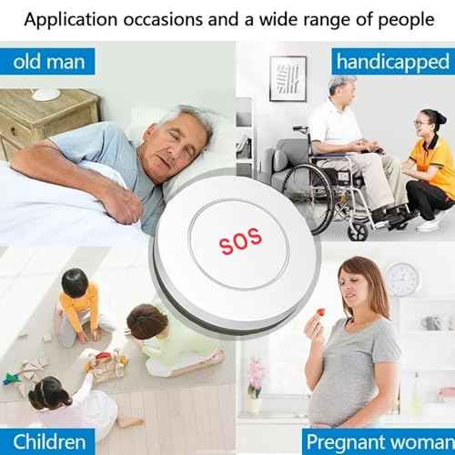 WiFi Caregiver Pager Call Button: Wireless Nurse Alert Call Bell, Personal Alarm Call Button with App Alerts, Emergency Alert Pager for Elderly Patients (2 SOS Buttons+1 Siren)