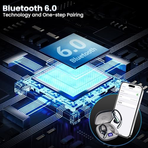 RichEast Black AI Translation Earbuds 50H Playtime Real-Time Translator for Travel & Business
