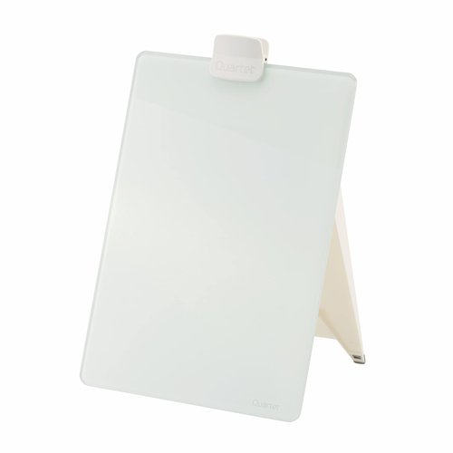 Quartet Glass Whiteboard Desktop Easel, 9" x 11", Dry Erase Surface, White (GDE119) New