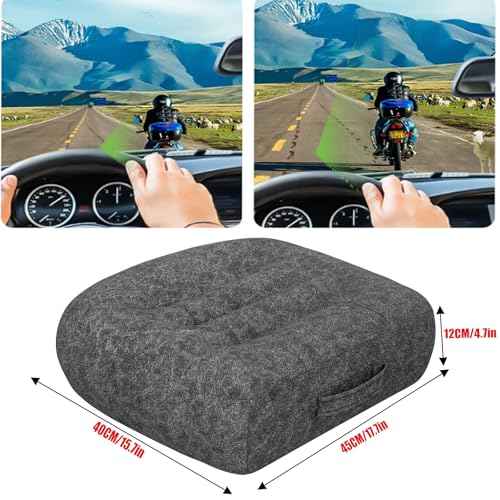 Super Thicken Car Seat Cushion for Adults-Car Booster Seat for Short Drivers-Increase The Field of View by 12cm/4.7in,Plush shell, breathable,with handle,easy to carry,for Cars,Office,Home£¨Dark Gray£©