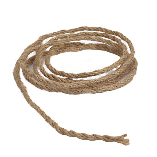 Tenn Well 66ft 4mm Natural Jute Twine - Thick Garden String, 20m Coil