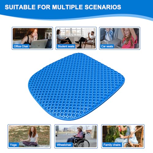 TONINT Gel Seat Cushion Medium, 17x15x1.2 in – Large, washable cover, anti-slip
