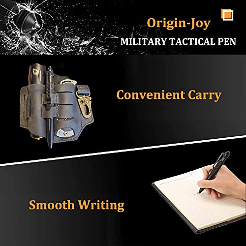 Origin-Joy 10 Pack Tungsten Steel Military Tactical Pen Set, Multifunctional EDC Self Defense Pen With 40 Ballpoint Refills (Individually Wrapped Per Pen)