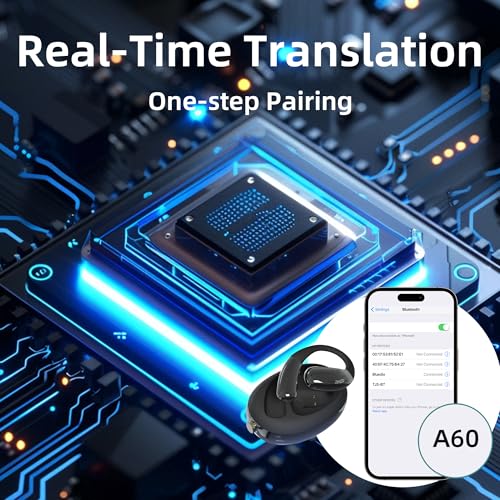 Viline AI Translation Earbuds, Real-Time Multi-Language Support, Open Ear Design, Instant Translation for 144 Languages, High-Fidelity Sound, Long Battery Life & Fast Charging
