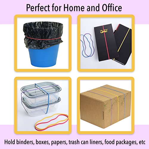 Mr. Pen Large 7 Inch Rubber Bands 120 Pack - Blue Red Yellow Purple, Heavy Duty