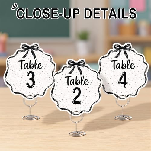 Crtiin Classroom Table Numbers 1-10 with Metal Stands - Preschool Decor