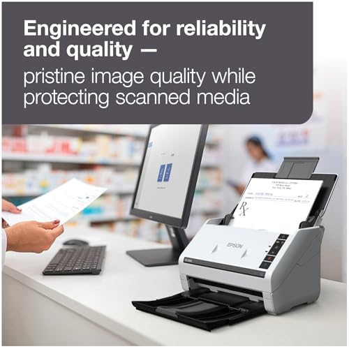 Epson DS-530X Color Duplex Desktop Document Scanner with 45ppm, 100-Page ADF, USB, Twain & ISIS Drivers