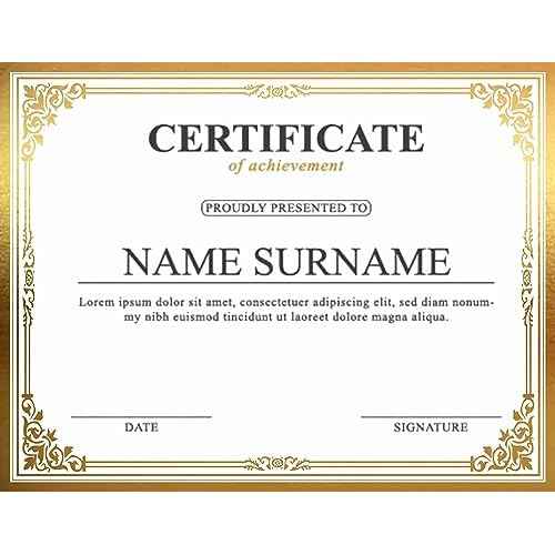 Professional Certificate Paper 8.5 x 11 for Printing, Diploma Paper, Award Certificates Paper, 80 lb, 15 Count, Gold Foil Border, for Office, Business Awards, Graduation, School (GOLD)