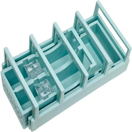 Tape Zoomie Dispenser for Wrapping, Portable Foldable Double Roll Tape Dispenser Assistant, Multi Roll Ribbon Cutter Machine or Packaging, Crafting, Wrapping Presents, Strong & Sturdy (Blue)