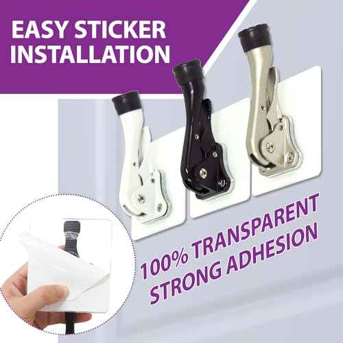 Door Stopper with Adhesive Bracket Stickers, No Drilling or Tools Needed, Available for All Doors, Door Holder, Heavy Door Stop, KickDown Door Stoppers, Bottom of Door by HASHI (Black/Bracket 4pack)