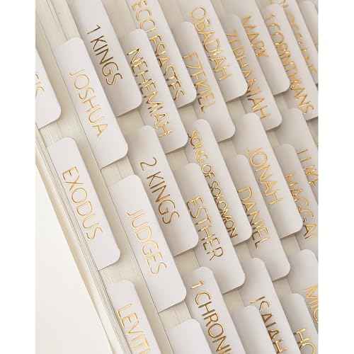 ZIEYOMI- Laminated Bible Tabs for Women and Men, Bible Study Journaling Supplies, Large Print Bible Book Index Tabs for Study Bible, Gold Foil Embossed Lettering Bible Stickers Dividers Tabs - Boho