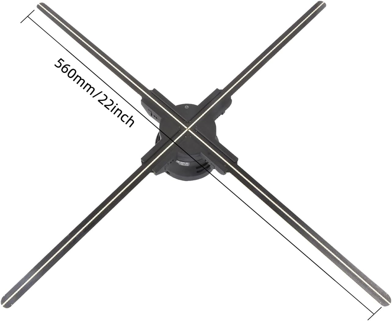 3DHologramFan 22-Inch 3D Holographic Fan - WiFi & Bluetooth, 672 HD LEDs, 2000 cd/m² Brightness