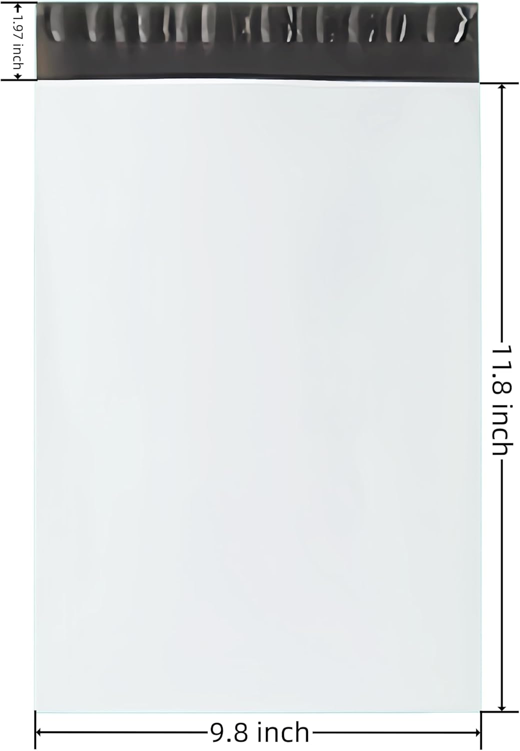 White Poly Mailers - Waterproof Self-Sealing Shipping Bags for Apparel | 9.8x11.8 Inches, 10 Pack