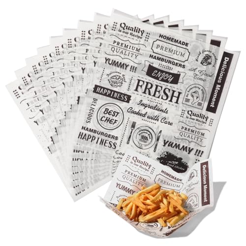 Fit Meal Prep [250 Sheets] 12x12" Deli Paper Sheets, Newsprint Dry