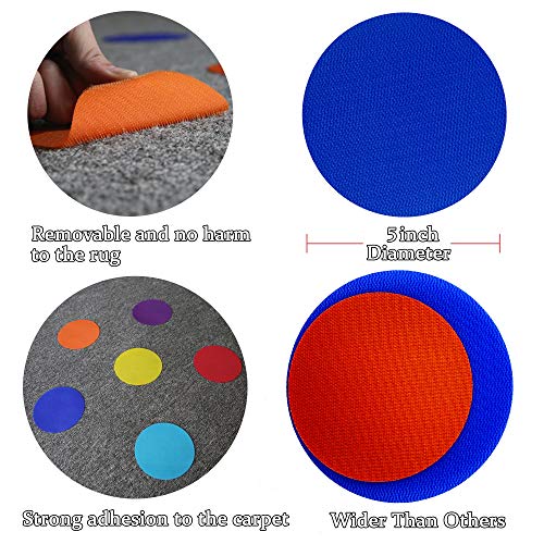 Anitor Carpet Markers 5" Circle Pack of 30 for Kids Classroom & Training