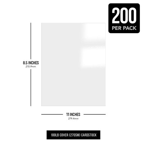 Double-Sided Heavyweight Gloss Digital C2S Cardstock – Perfect for Color Laser Printing, Flyers, Brochures, Photos | 8.5" x 11" | 100lb Cover | Acid Free, Glossy Coated on Both Sides | 200 Sheets
