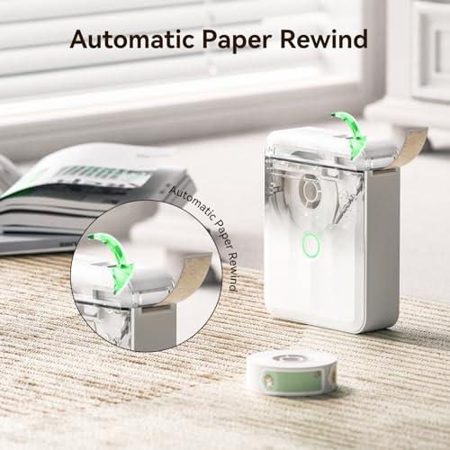 NIIMBOT Label Maker Machine with Tape, D110 New Version Mini Portable Bluetooth Thermal Printer, Sticker Maker Label Maker for Home Office Organization School, Light Gray