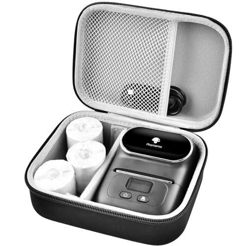 Case Compatible with Phomemo M110 Label Maker - Portable Mini Bluetooth Thermal Label Maker Carrying Storage Bag for Printer Labels, USB Cable and Accessories Black (Box Only)