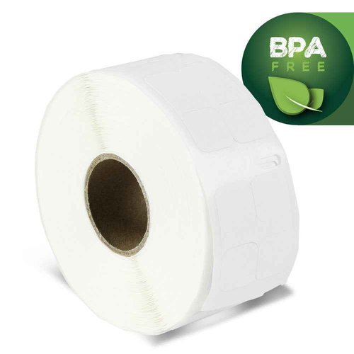 OfficeSmartLabels 1/2 x 1/2 inch, Self-Adhesive White 4-Up Multipurpose Labels, Compatible with 30335 (10 Rolls / 3000 Labels Per Roll)