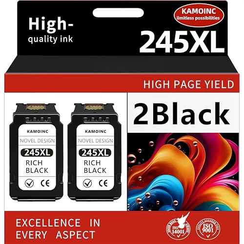 245xl Ink Cartridge Replacement for Canon Ink Cartridge 245 PG-245 243 PG-243 Compatible with Canon Printer MG2525 MG2420 MG2920 MG3020 mx490 MX492 TR4520 TS3120 TS202 (2Black)